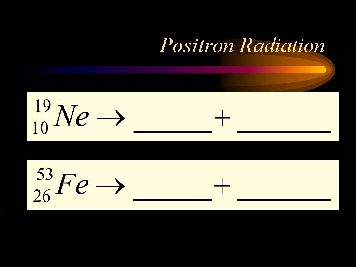Positron Radiation 