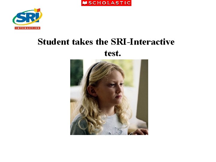 Student takes the SRI-Interactive test. 