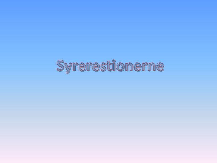 Syrerestionerne 