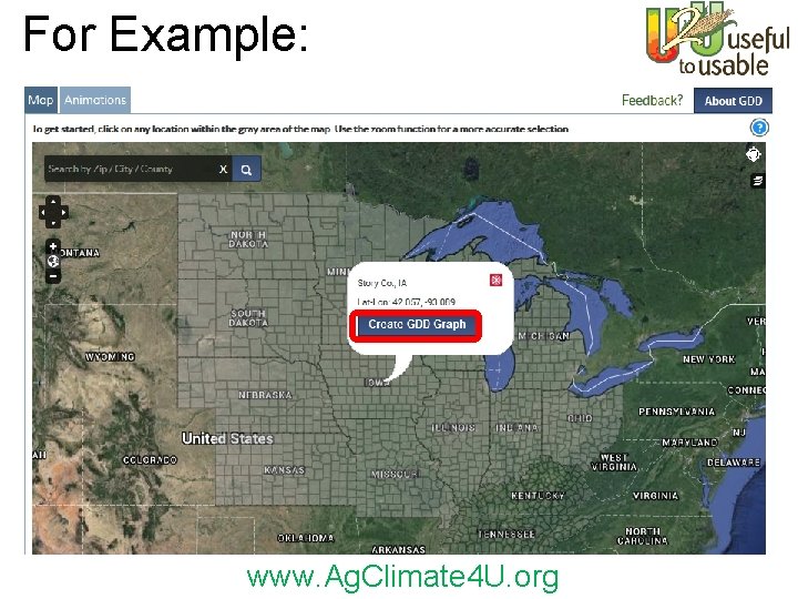 For Example: www. Ag. Climate 4 U. org 