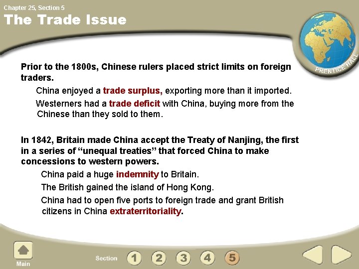 Chapter 25, Section 5 The Trade Issue Prior to the 1800 s, Chinese rulers