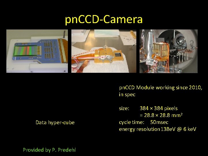 pn. CCD-Camera pn. CCD Module working since 2010, in spec size: Data hyper-cube Provided