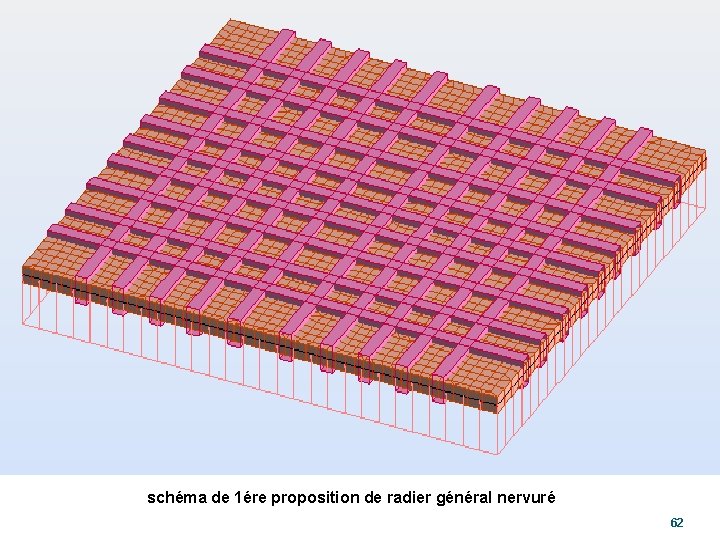 schéma de 1ére proposition de radier général nervuré 62 