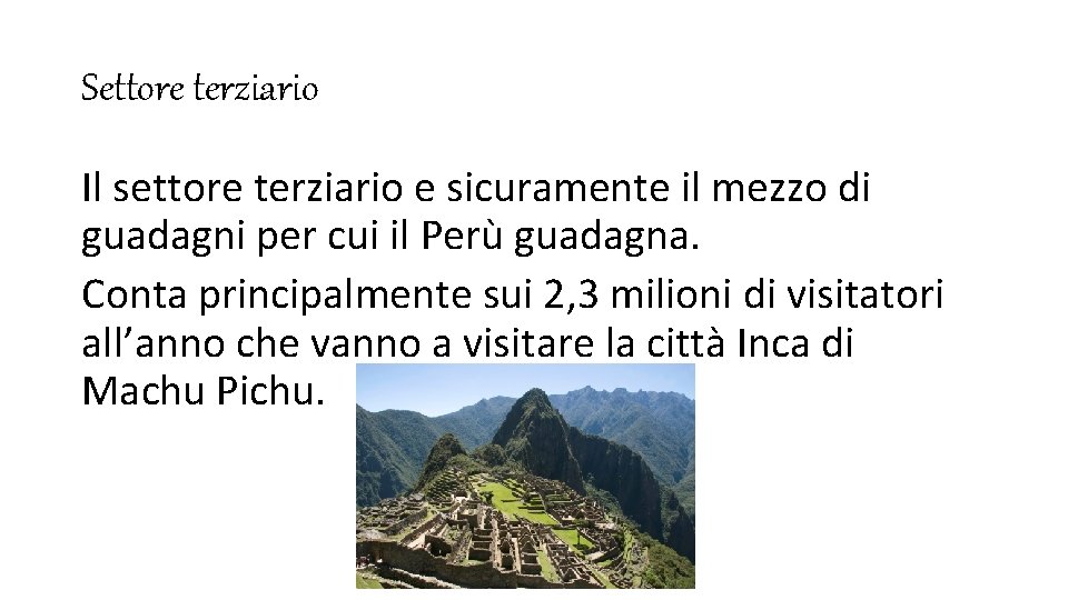 Settore terziario Il settore terziario e sicuramente il mezzo di guadagni per cui il