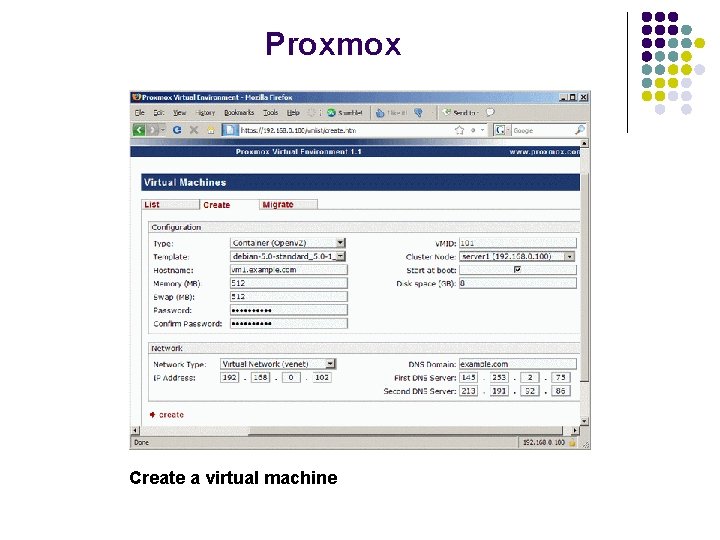 Proxmox Create a virtual machine 