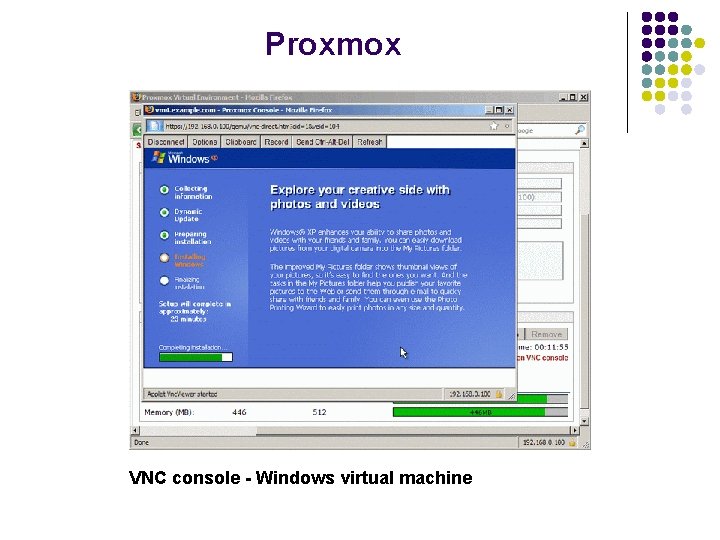 Proxmox VNC console - Windows virtual machine 