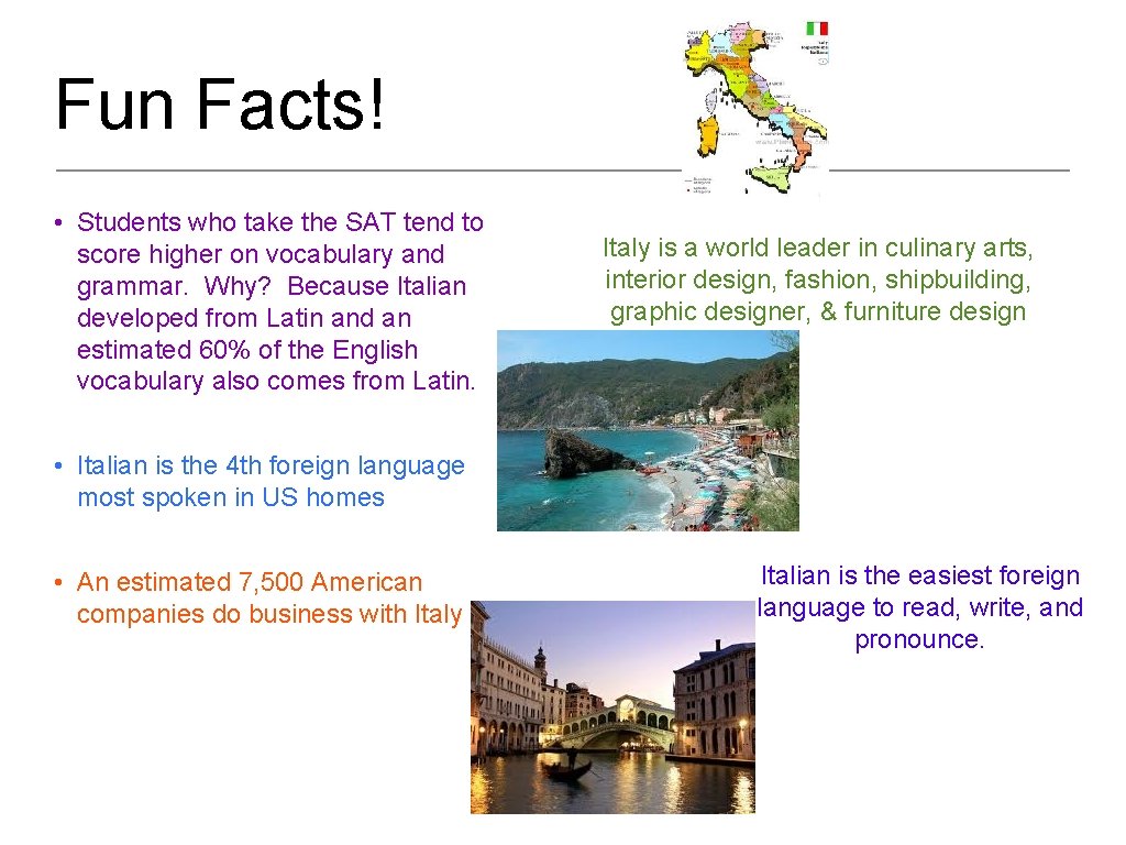 Fun Facts! • Students who take the SAT tend to score higher on vocabulary