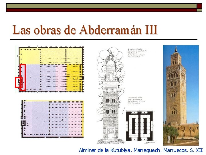 Las obras de Abderramán III Alminar de la Kutubiya. Marraquech. Marruecos. S. XII 