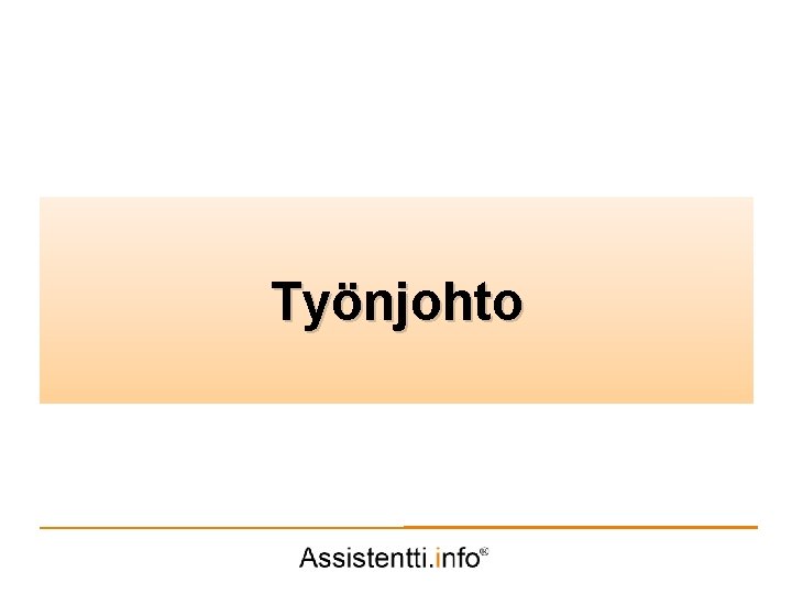 Työnjohto 