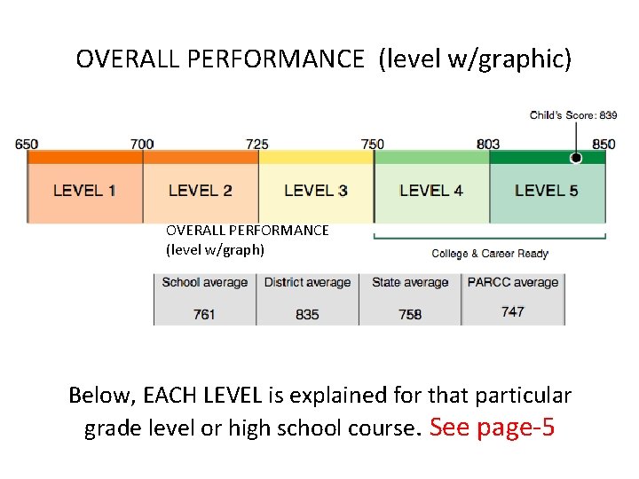 OVERALL PERFORMANCE (level w/graphic) OVERALL PERFORMANCE (level w/graph) Below, EACH LEVEL is explained for