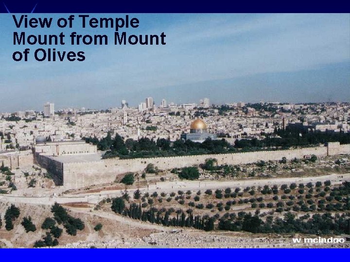 View of Temple Mount from Mount of Olives View of Temple Mount from Mount of Olives