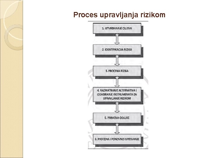 Proces upravljanja rizikom Proces upravljanja rizikom