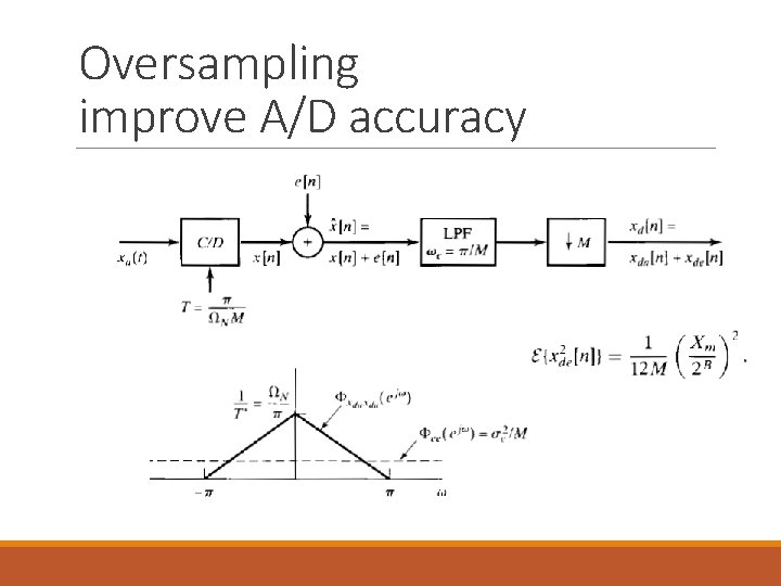 Oversampling improve A/D accuracy 