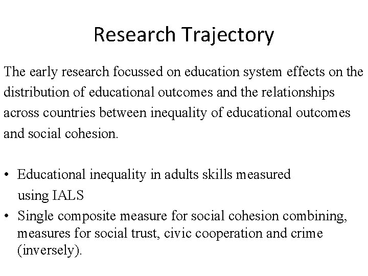 Comparative Social Science in Comparative Education its History