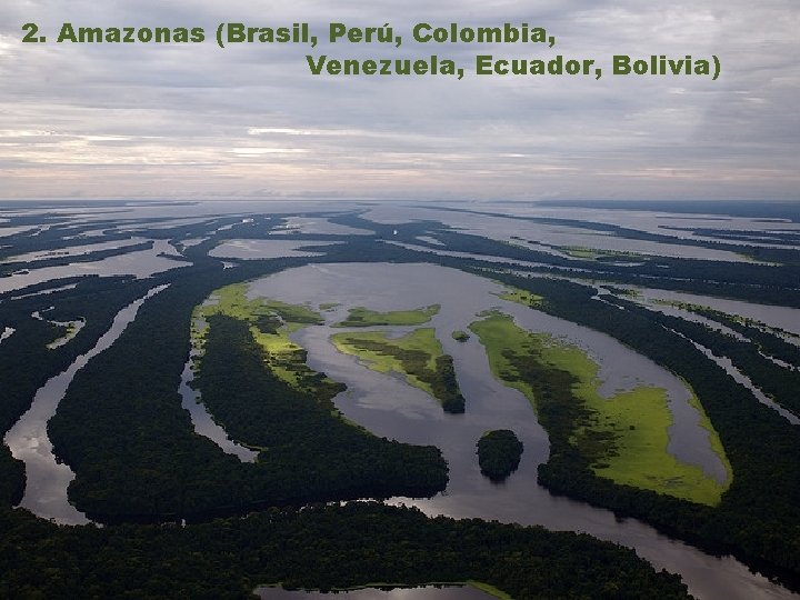 2. Amazonas (Brasil, Perú, Colombia, Venezuela, Ecuador, Bolivia) 