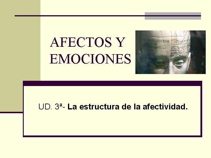 AFECTOS Y EMOCIONES UD. 3ª- La estructura de la afectividad. 
