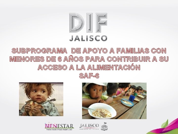 SUBPROGRAMA DE APOYO A FAMILIAS CON MENORES DE 6 AÑOS PARA CONTRIBUIR A SU