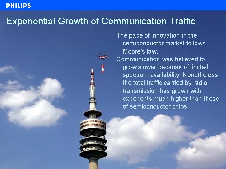 Exponential Growth of Communication Traffic The pace of innovation in the semiconductor market follows