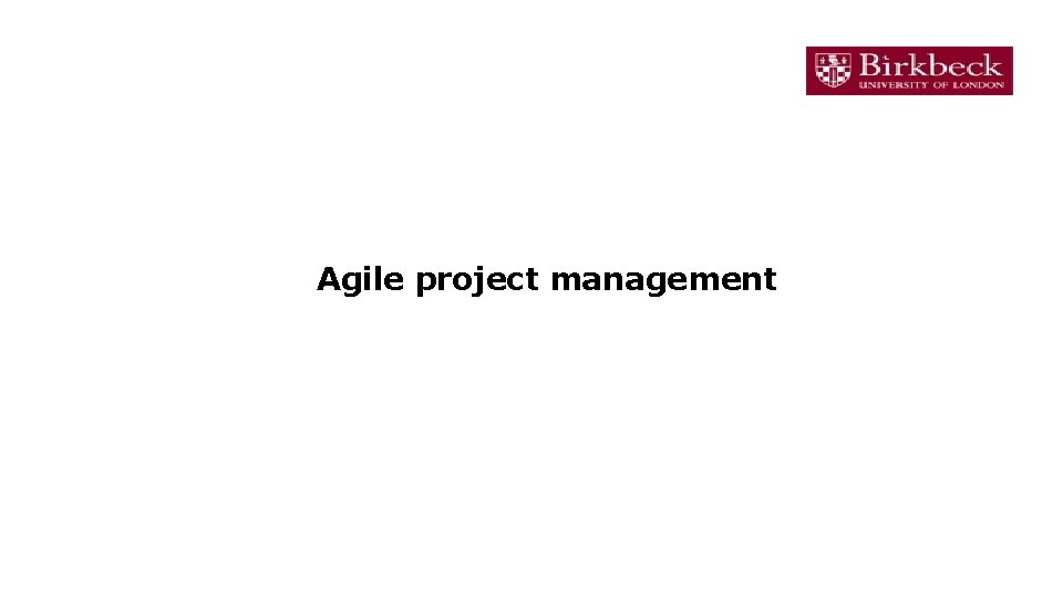 Agile project management 