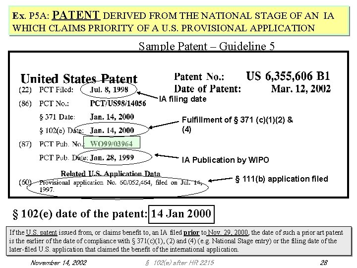 Ex. P 5 A: PATENT DERIVED FROM THE NATIONAL STAGE OF AN IA WHICH Ex. P 5 A: PATENT DERIVED FROM THE NATIONAL STAGE OF AN IA WHICH