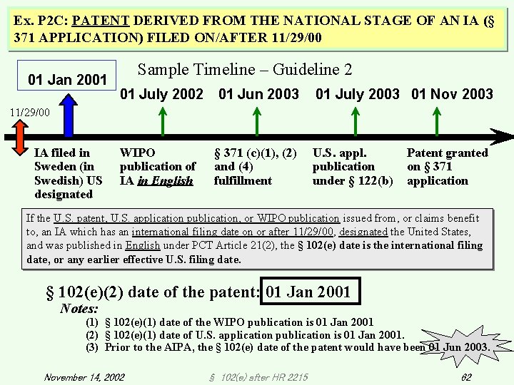 Ex. P 2 C: PATENT DERIVED FROM THE NATIONAL STAGE OF AN IA (§ Ex. P 2 C: PATENT DERIVED FROM THE NATIONAL STAGE OF AN IA (§