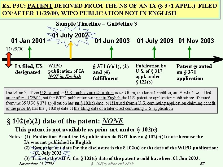 Ex. P 3 C: PATENT DERIVED FROM THE NS OF AN IA (§ 371 Ex. P 3 C: PATENT DERIVED FROM THE NS OF AN IA (§ 371
