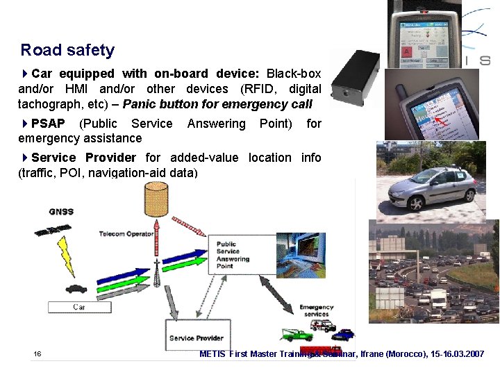 Road safety 4 Car equipped with on-board device: Black-box and/or HMI and/or other devices