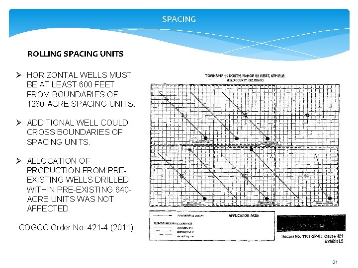 SPACING ROLLING SPACING UNITS Ø HORIZONTAL WELLS MUST BE AT LEAST 600 FEET FROM