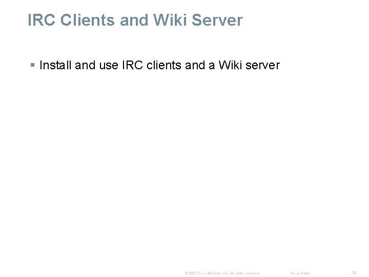 IRC Clients and Wiki Server § Install and use IRC clients and a Wiki