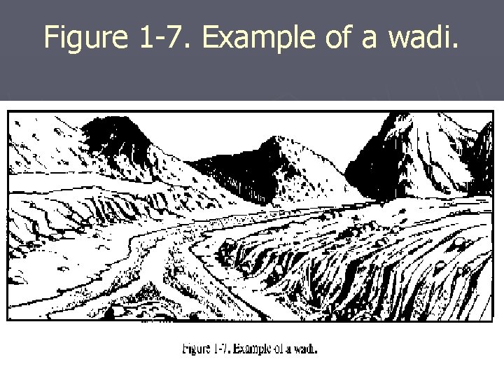 Figure 1 -7. Example of a wadi. Figure 1 -7. Example of a wadi.