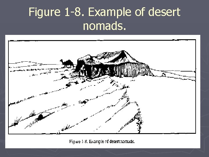 Figure 1 -8. Example of desert nomads. Figure 1 -8. Example of desert nomads.