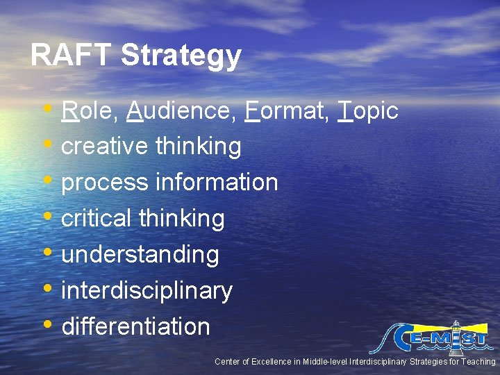 RAFT Strategy • Role, Audience, Format, Topic • creative thinking • process information • RAFT Strategy • Role, Audience, Format, Topic • creative thinking • process information •