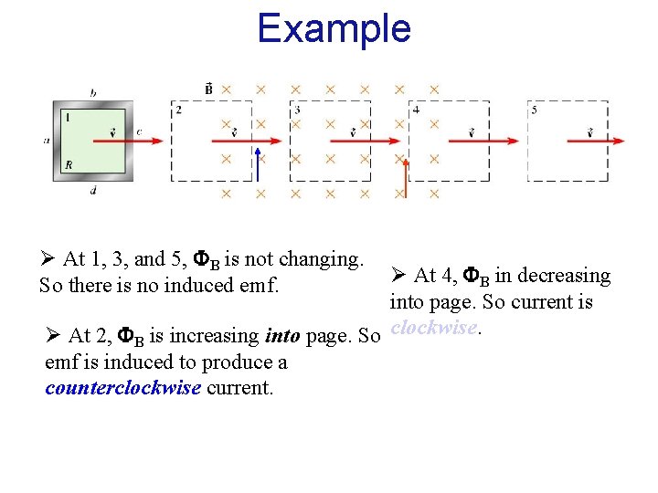 Example Ø At 1, 3, and 5, B is not changing. Ø At 4,