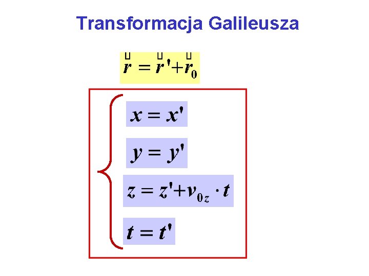 Transformacja Galileusza 