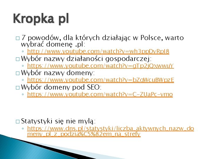 Kropka pl � 7 powodów, dla których działając w Polsce, warto wybrać domenę. pl: