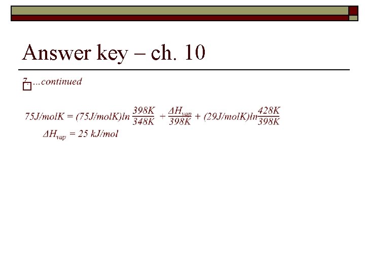 Answer key – ch. 10 o 