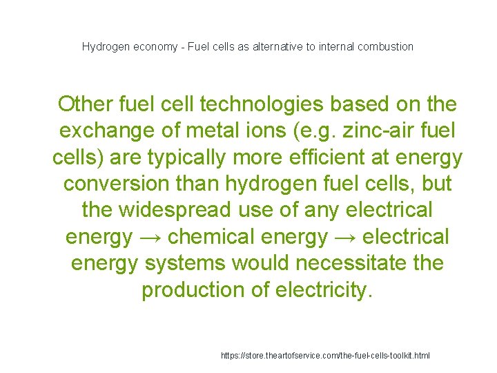 Hydrogen economy - Fuel cells as alternative to internal combustion 1 Other fuel cell