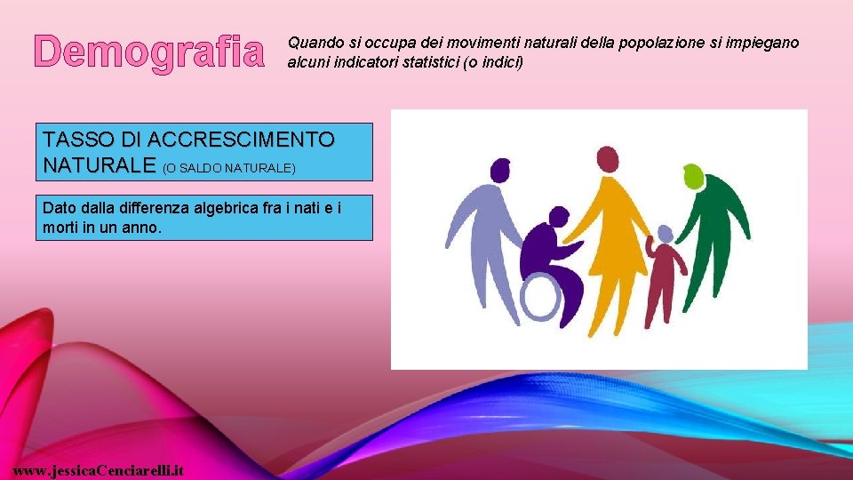 Demografia Quando si occupa dei movimenti naturali della popolazione si impiegano alcuni indicatori statistici
