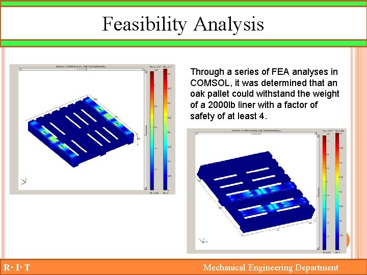 Feasibility Analysis Through a series of FEA analyses in COMSOL, it was determined that