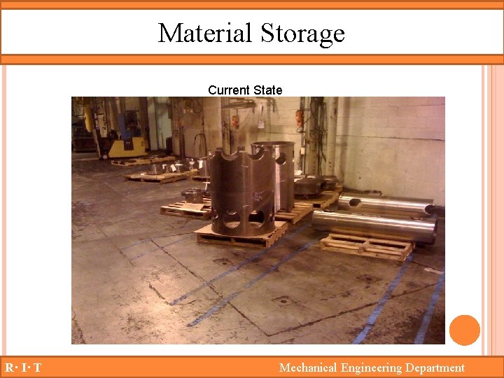 Material Storage Current State R· I· T Mechanical Engineering Department 