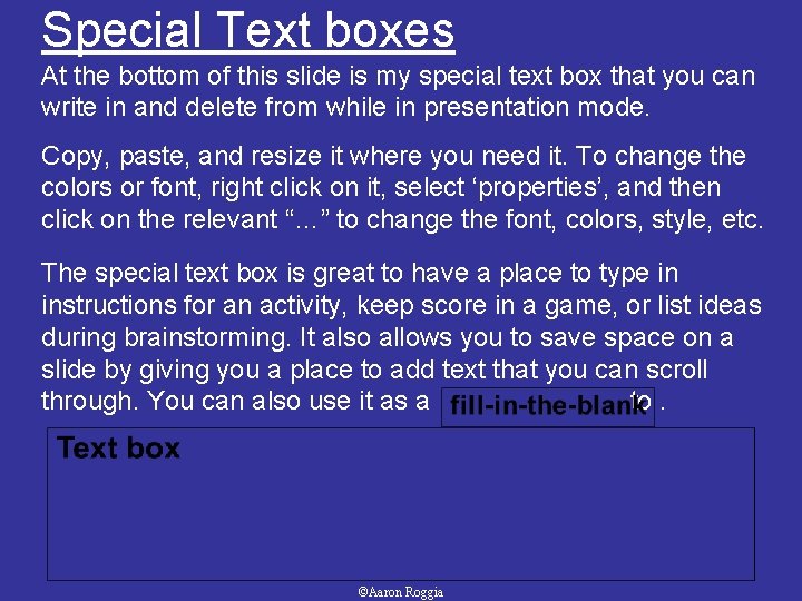 Special Textboxes And Other Power Point Ideas This