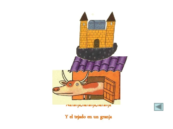 Naranja, naranja Y el tejado en un granja 
