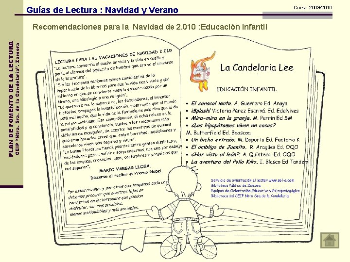Guías de Lectura : Navidad y Verano CEIP “Ntra. Sra. de la Candelaria”. Zamora