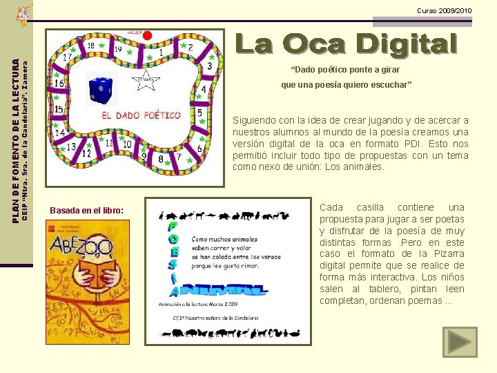 CEIP “Ntra. Sra. de la Candelaria”. Zamora PLAN DE FOMENTO DE LA LECTURA Curso