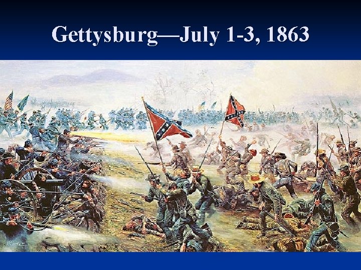 Gettysburg—July 1 -3, 1863 