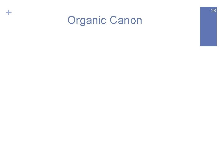 + 28 Organic Canon 