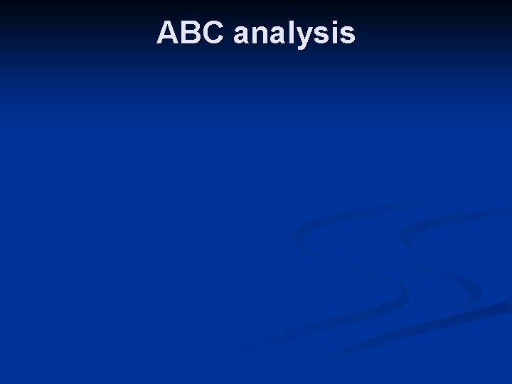 ABC analysis 