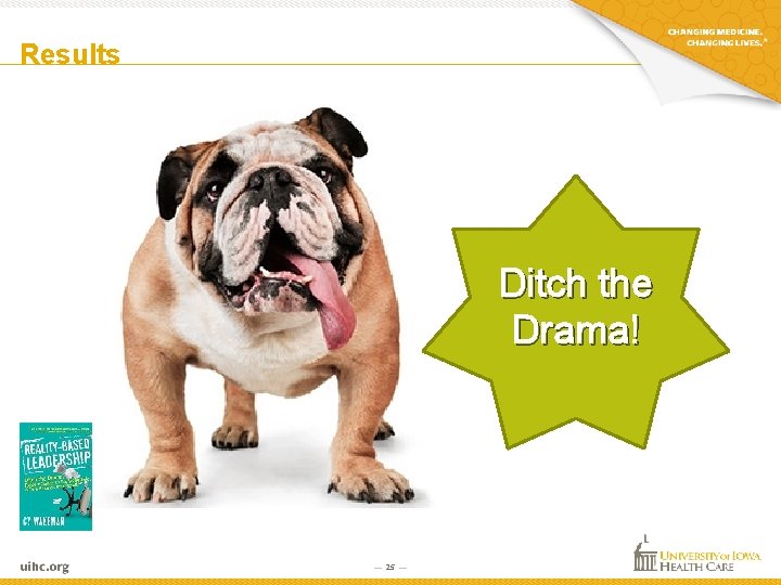 Results Ditch the Drama! — 25 — Results Ditch the Drama! — 25 —