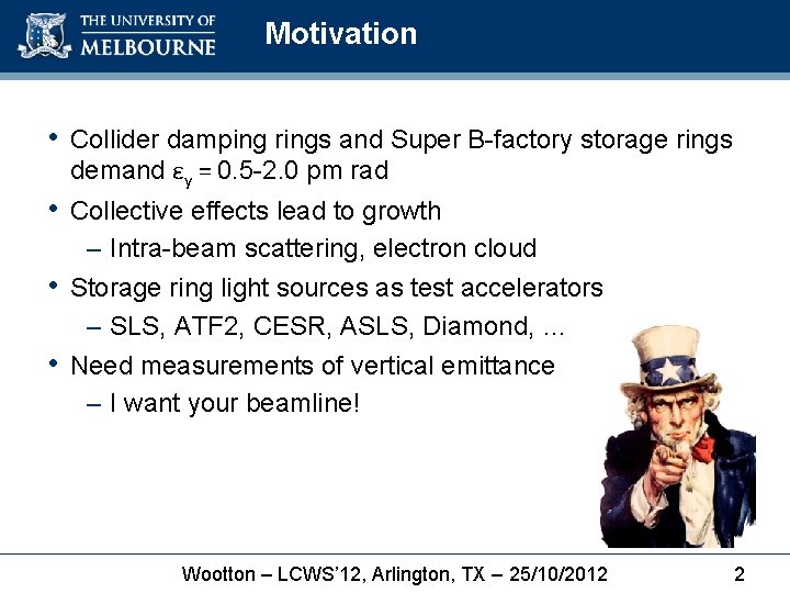 Motivation • Collider damping rings and Super B-factory storage rings demand εy = 0.