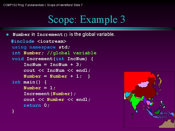 Programming Scope of Identifiers COMP 102 Prog Fundamentals